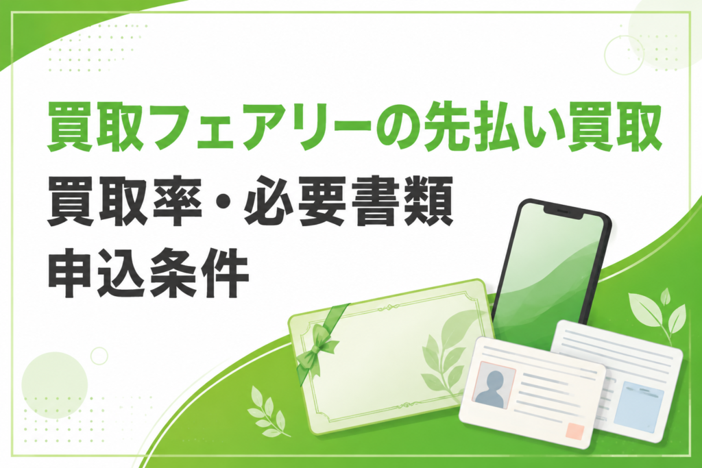 買取フェアリーの先払い買取｜買取率・必要書類・申込条件