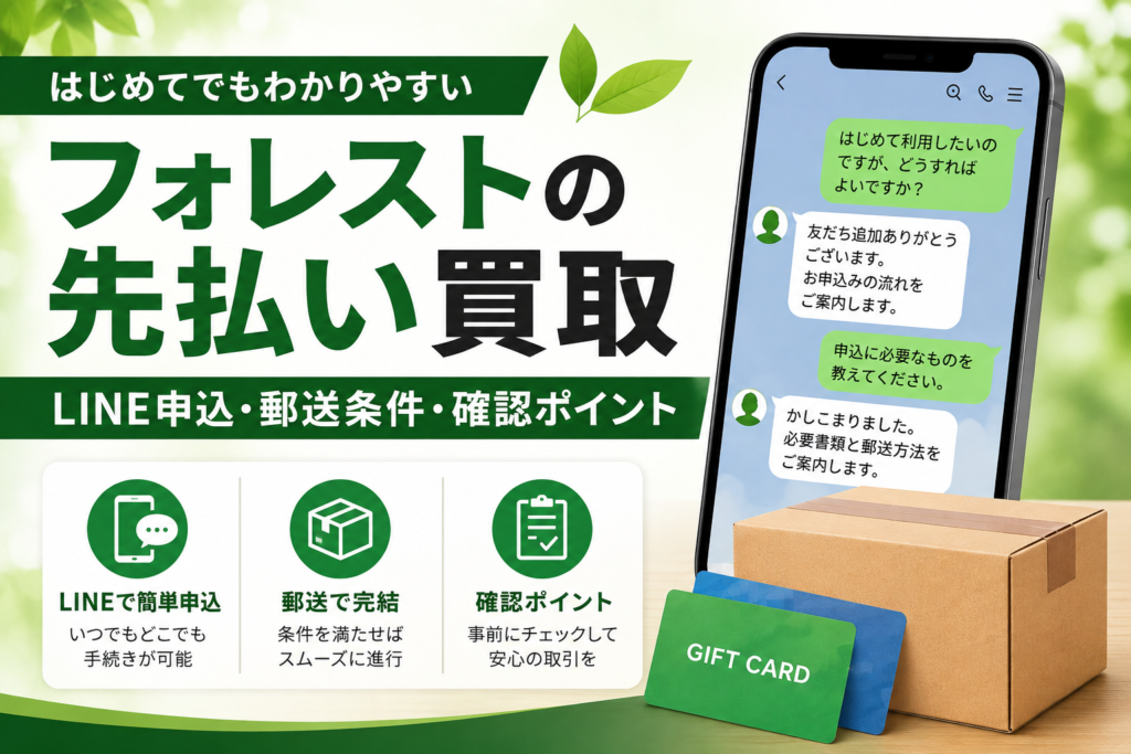 フォレストの先払い買取｜LINE申込・郵送条件・確認ポイント