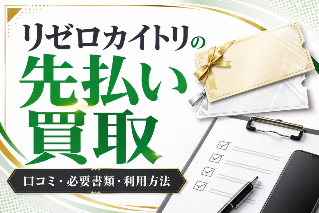 リゼロカイトリの先払い買取｜口コミ・必要書類・利用方法