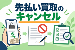 先払い買取のキャンセル条件｜契約前後と商品発送前の確認