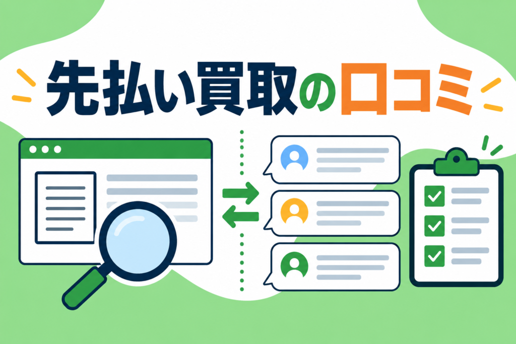 先払い買取の口コミの見分け方｜公式条件と体験談を分けて確認