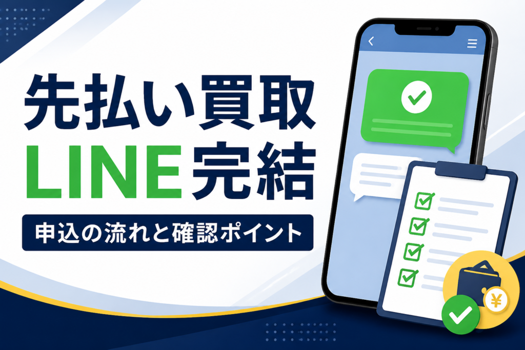 先払い買取のLINE完結における申込の流れと確認ポイント
