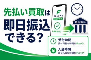 先払い買取は即日振込できる？受付時間・入金時間・発送期限を比較