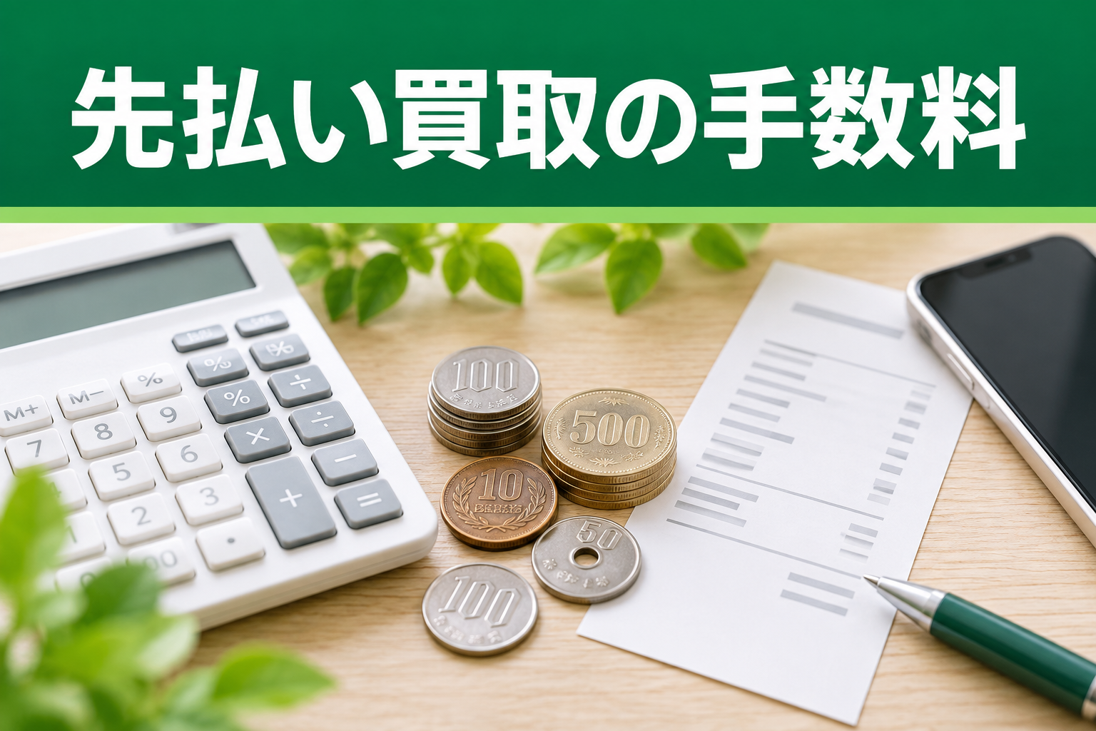 先払い買取の手数料を確認｜買取率では分からない受取額の計算方法