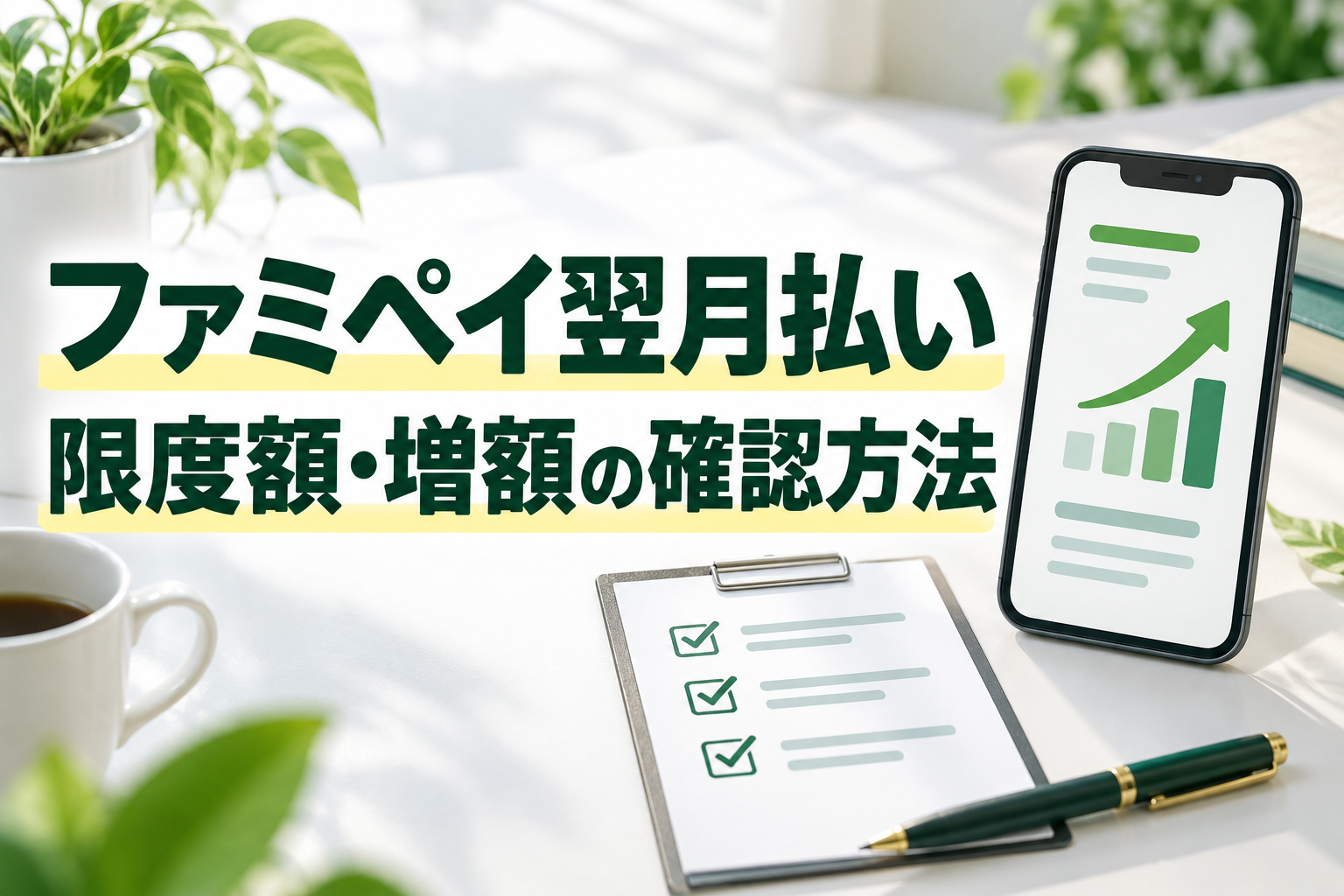ファミペイ翌月払いの極度額・設定額・利用可能額を区別し、限度額の確認と増枠条件を案内